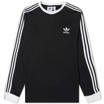 Футболка с длинным рукавом Adidas Long Sleeve 3 Stripe, черный - фото