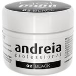 Профессиональные баночки для гель-краски для дизайна ногтей 4G 02 Черный, Andreia - фото