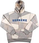 Толстовка Supreme Patchwork Hooded Sweatshirt 'Heather Grey', серый - фото