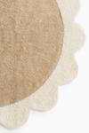 Ковер H&M Cotton Flower-shaped, 130 см, бежевый - фото 3