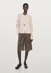 Кардиган Massimo Dutti KNITTED CREW NECK, Beige - фото 2