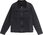 Рубашка Stussy Washed Canvas Work Shirt 'Black', черный - фото