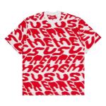 Футболка Supreme Stacked Intarsia, белый/красный - фото