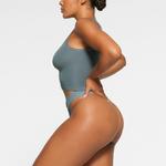 Топ SKIMS Cotton Rib, зеленый - фото 3