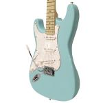 Электрогитара для левшей Sawtooth ES Series, бирюзовый/белый - фото 3