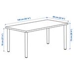 Рабочий стол IKEA LAGKAPTEN/ALEX, 140x60 см, белый/антрацит/черный - фото 2