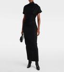 Шерстяное макси-платье с драпировкой Entire Studios, Black - фото 2