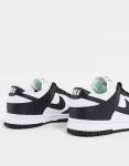 Бело-черные низкие кеды Nike Dunk - фото 2