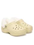 Мюли Crocs Classic Platform Fuzz Lined Clog 212854, бежевый - фото 2