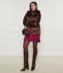 Пуховик Regular fit Twinset, коричневый - фото 2