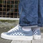 Кроссовки для скейтбординга унисекс низкие белые WANSWER, сумеречно-синие в клетку - фото 8