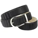 Кожаный ремень Anthoni Crown с мерцающим 3D-эффектом, черный - фото