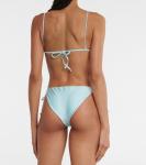Через треугольный верх бикини Jade Swim, Light Blue Sheen - фото 3