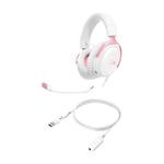 Игровые наушники HyperX Cloud III, белый/розовый - фото 6