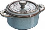 Керамическая кокотница Staub Mini Round, 0,2 л, 9,5 см, бирюзовый - фото