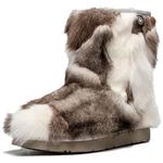 Зимние ботинки женские серо-белый Au&Mu - фото 2