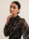 Комбинезон Phase Eight Morilla Lace Top, цвет black/multi - фото 4
