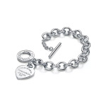 Браслет Tiffany & Co. Return to Tiffany Heart Tag Toggle, серебро - фото 2