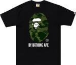 Футболка BAPE Color Camo By Bathing Ape Tee 'Black/Green', черный - фото