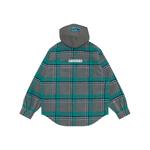 Рубашка By *A Bathing APE Check pattern Hooded Jacket Aape, серый - фото 5