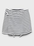 Детская юбка с полосками из хлопка Mango, Navy - фото