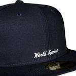 Темно-синяя кепка с логотипом Supreme x New Era Reverse Box - фото 3