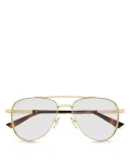 Солнцезащитные очки «пилот», 56 мм Gucci, золотой - фото 2