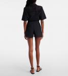 Фабиан декорированные хлопковые шорты Veronica Beard, черный - фото 3