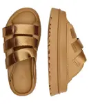 Тапочки с золотистым блеском Ugg, коричневый - фото 4