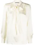 Блузка с бантом Alberta Ferretti, белый - фото