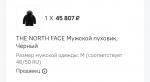THE NORTH FACE Мужской пуховик, Черный