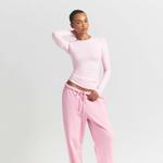 Лонгслив Skims Cotton Jersey, розовый - фото 2