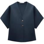 Трикотажная футболка ZARA, небеленая белая - фото 4