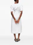 Платье с бантом GANNI, белый - фото 4