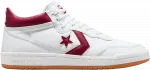 Кеды Converse Fastbreak Pro Leather Mid White Team Red Gum, белый - фото