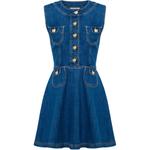 Женское платье без рукавов MOSCHINO, синий - фото