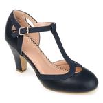 Туфли на широком каблуке Olina от Journee, navy - фото