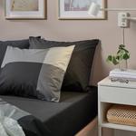 Простыня Ikea Dvala Shaped Fitted, 140x200 см, черный - фото 5