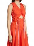 Платье миди AKNVAS с вырезами и шнурком jackson, оранжевый - фото 5