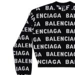 Свитер женский Balenciaga Logo Intarsia, черный - фото 6