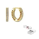 Золотые серьги из сплава для женщин Pandora - фото