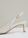 Sirena Mesh Slingback на каблуке Reiss, White - фото 2