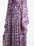 Платье с принтом Majolica DOLCE & GABBANA, фиолетовый - фото 4