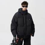 Пуховик Unisex Hooded Thickened ZIAREL, черный with removable logo - фото 5