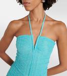 Платье макси с халтернеем Ganni, Curacao - фото 4