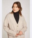 Кардиган женский Calvin Klein Jeans с накладными карманами, бежевый - фото 3