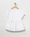 Белое вышитое детское платье Coco Acqua, белый - фото