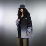 Куртка унисекс Kawasaki, черный градиент (8891 с капюшоном) - фото 4