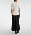 Шелковый свитер в рубчик Jil Sander, Eggshell - фото 3