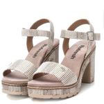 Женские босоножки на каблуке и платформе в бежевом цвете Xti - фото 4